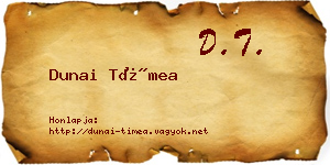 Dunai Tímea névjegykártya