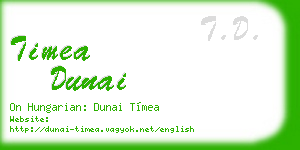 timea dunai business card